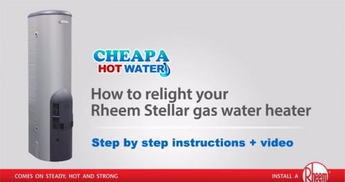 how to relight pilot rheem stellar gas water heater